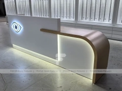 Concept White Optical Concept Fixture with Branded Rail Wall