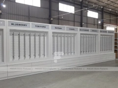 Concept White Optical Concept Fixture with Branded Rail Wall