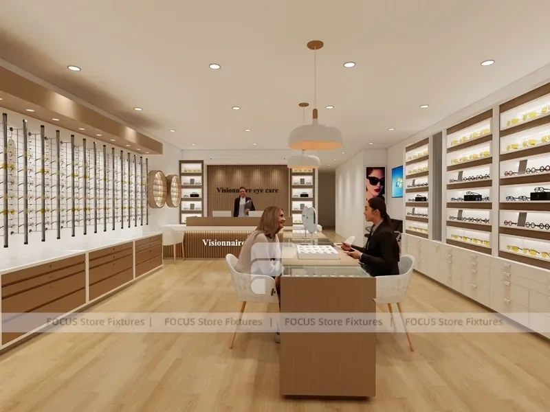 Concept White Vision Retail with Branded Rail Wall