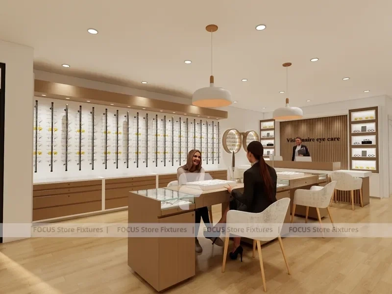 Concept White Vision Retail with Branded Rail Wall