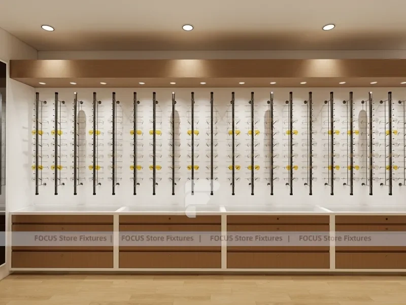 Concept White Vision Retail with Branded Rail Wall