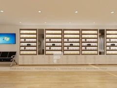 Concept White Vision Retail with Branded Rail Wall