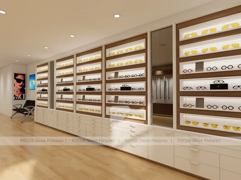 Concept White Vision Retail with Branded Rail Wall