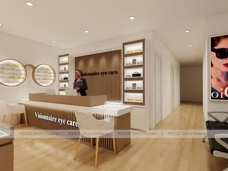Concept White Vision Retail with Branded Rail Wall