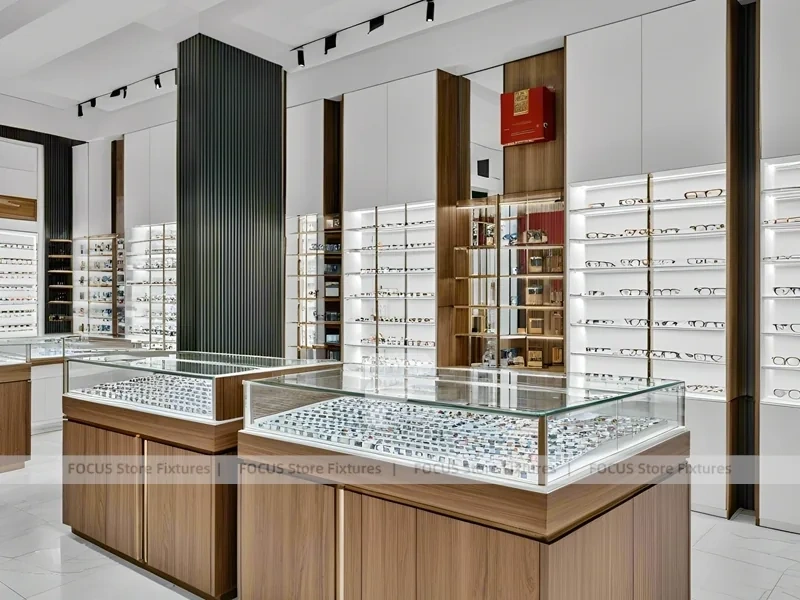 Contemporary White Optical Modular Interior with Modular Counter Cluster