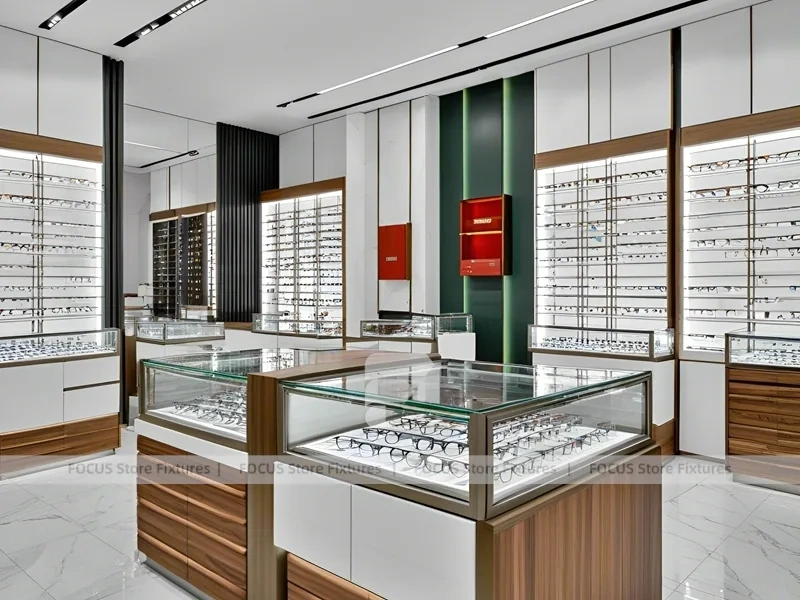 Contemporary White Optical Modular Interior with Modular Counter Cluster