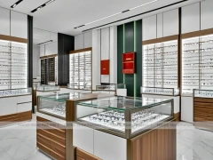 Contemporary White Optical Modular Interior with Modular Counter Cluster