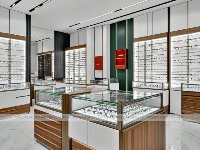 Contemporary White Optical Modular Interior with Modular Counter Cluster