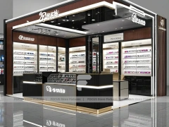Dark Luxe Eyewear Prestige Store with Sculpted Island Counter