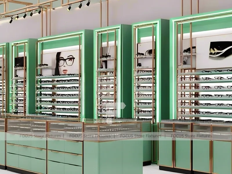 Emerald Luxe Eyewear Gallery Interior for Premium Eyewear Boutique