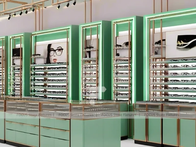 Emerald Luxe Eyewear Gallery Interior for Premium Eyewear Boutique