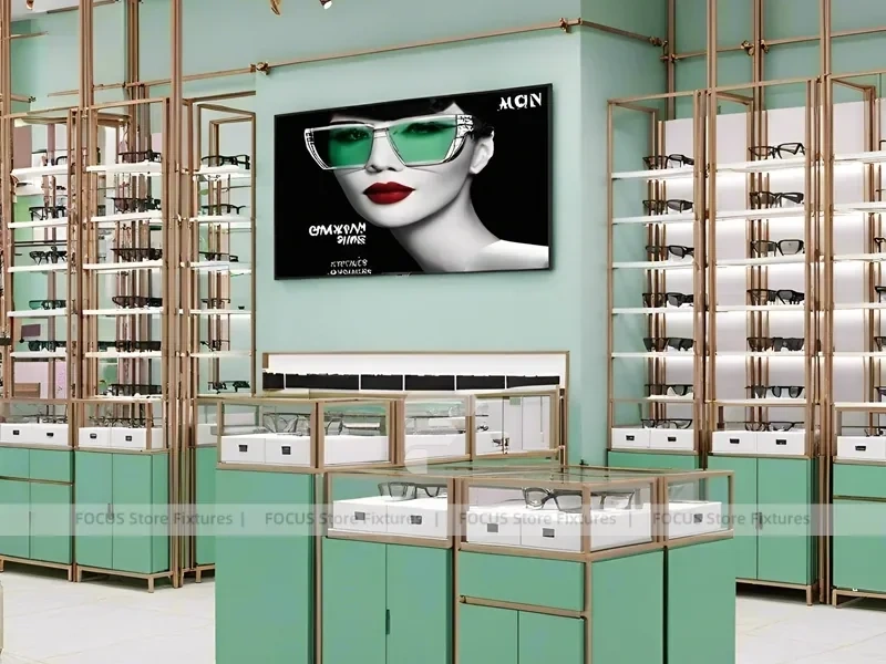 Emerald Luxe Eyewear Gallery Interior for Premium Eyewear Boutique