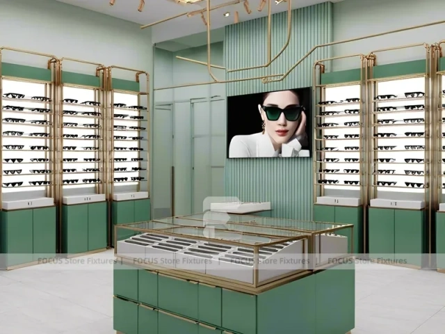 Emerald Luxe Eyewear Gallery Interior for Premium Eyewear Boutique