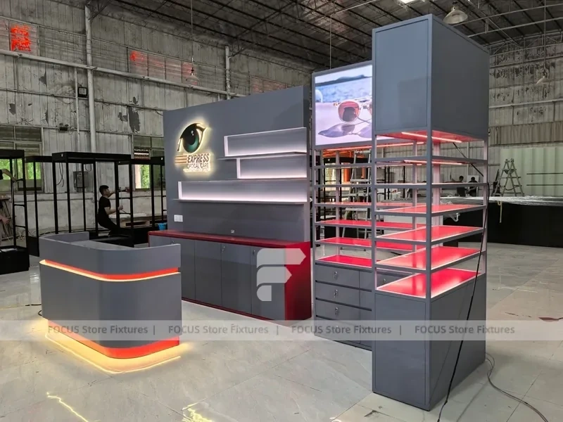 Factory Mockup Eyewear Display Mockup for Premium Eyewear Boutique