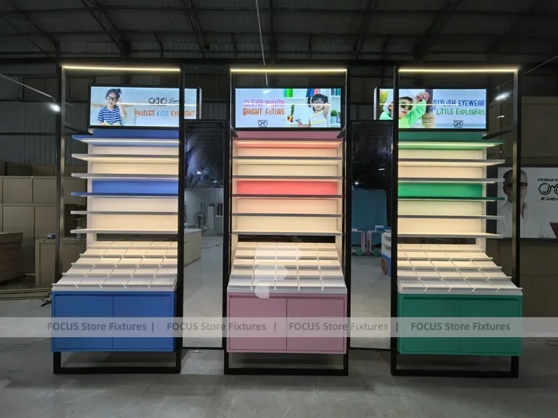 Fixture Sample Eyewear Display Mockup with Sample Store Layout