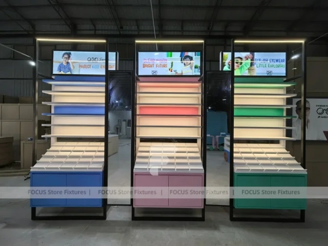 Fixture Sample Eyewear Display Mockup with Sample Store Layout