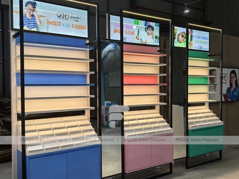 Fixture Sample Eyewear Display Mockup with Sample Store Layout