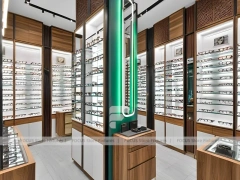 Framed Emerald Vision Boutique Corridor with Narrow Showcase Hall