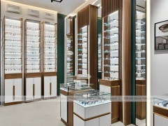 Framed Emerald Vision Boutique Corridor with Narrow Showcase Hall