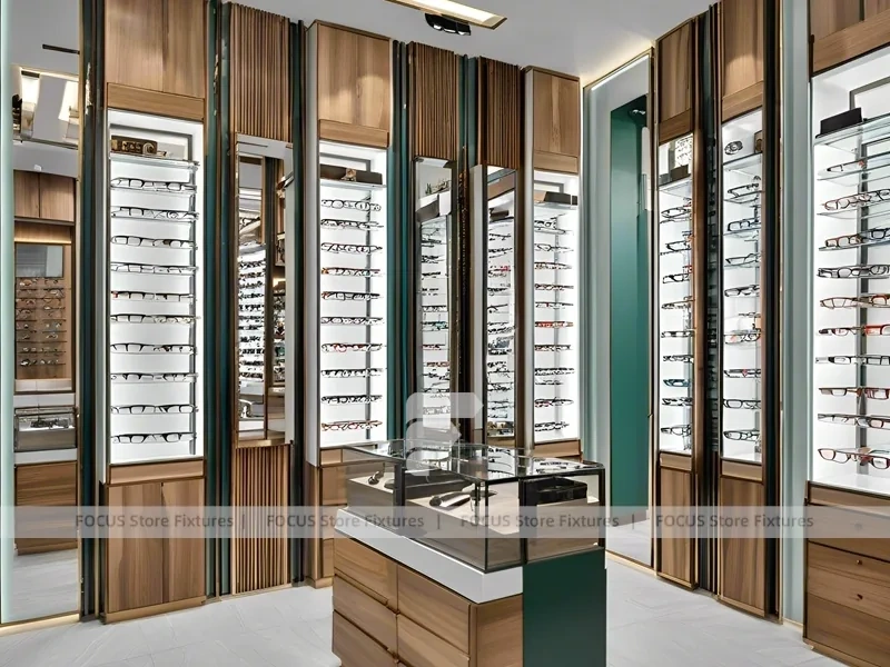 Framed Emerald Vision Boutique Corridor with Narrow Showcase Hall