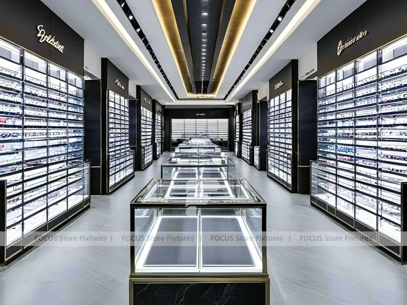 Gallery Linear Eyewear Gallery Hall with Long Symmetrical Walkway