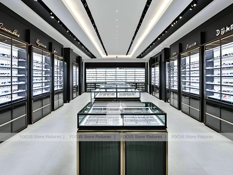 Gallery Linear Eyewear Gallery Hall with Long Symmetrical Walkway