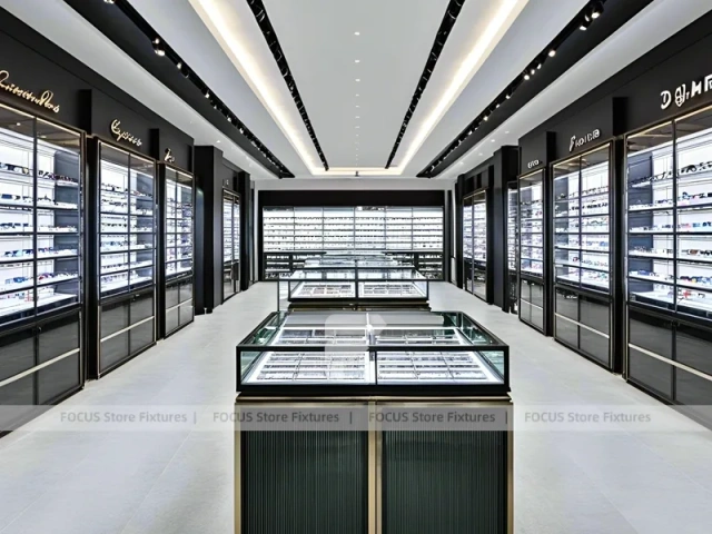 Gallery Linear Eyewear Gallery Hall with Long Symmetrical Walkway