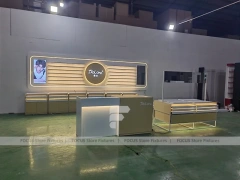 Gold Accent Optical Fixture System with Modular Wall Set