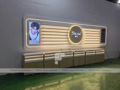 Gold Accent Optical Fixture System with Modular Wall Set