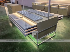 Gold Accent Optical Fixture System with Modular Wall Set