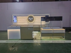 Gold Accent Optical Fixture System with Modular Wall Set