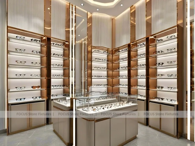 Golden Corridor Vision Retail Passage with Warm Accent Facade
