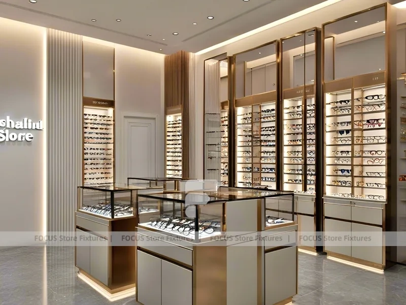 Golden Corridor Vision Retail Passage with Warm Accent Facade