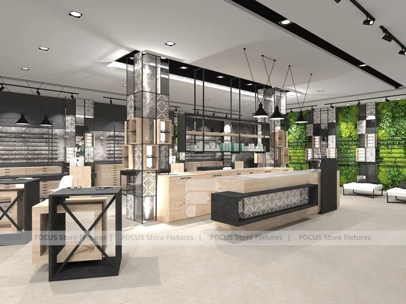 Hospitality Optical Vision Retail Lounge with Open Styling Zone