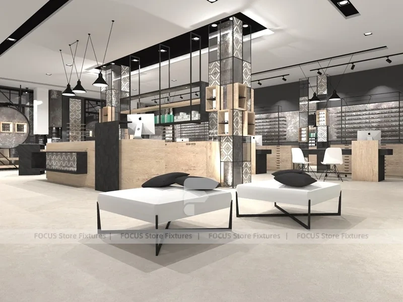 Hospitality Optical Vision Retail Lounge with Open Styling Zone