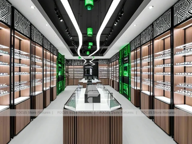 Industrial Loft Vision Display Loft for Premium Eyewear Boutique