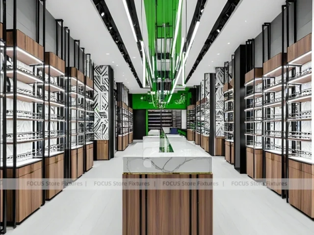 Industrial Loft Vision Display Loft for Premium Eyewear Boutique