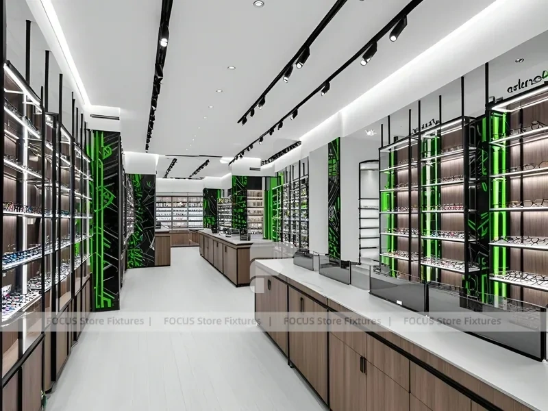Industrial Loft Vision Display Loft for Premium Eyewear Boutique