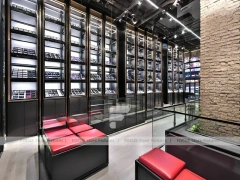 Industrial Loft Vision Display Loft with Brick Accent Walkway