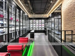 Loft Steel Optical Loft Gallery with Steel-Framed Wall Cabinets