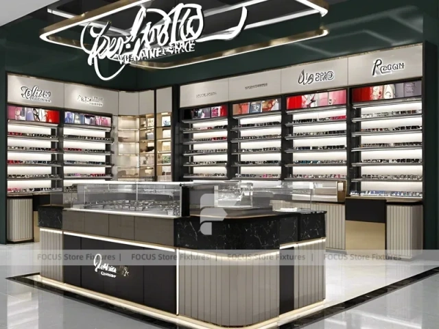 Luxury Black Vision Flagship Interior for Premium Eyewear Boutique