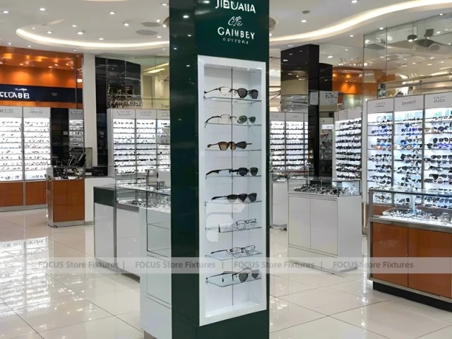 Mall Orange Eyewear Column Gallery with Open Mall Showcase