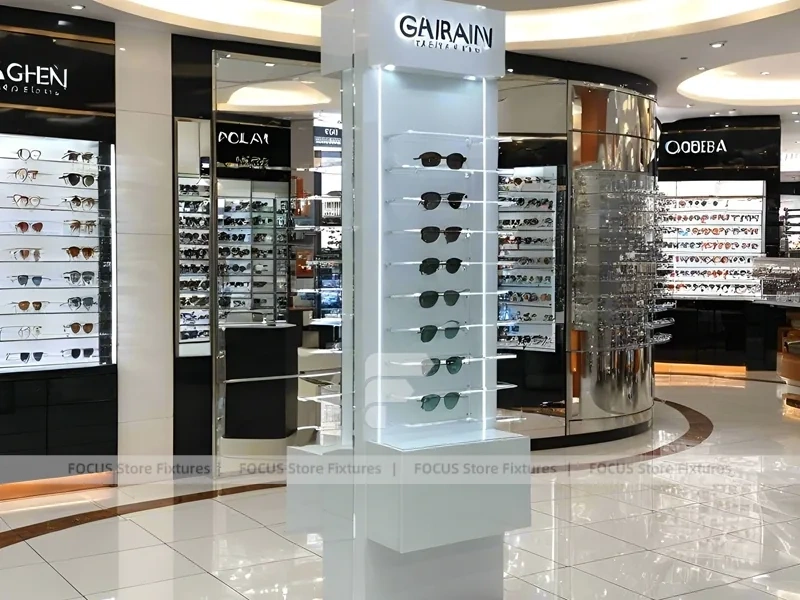 Mall Orange Eyewear Column Gallery with Open Mall Showcase