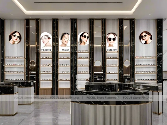 Mint Accent Vision Retail Studio with Fluted Mint Counter