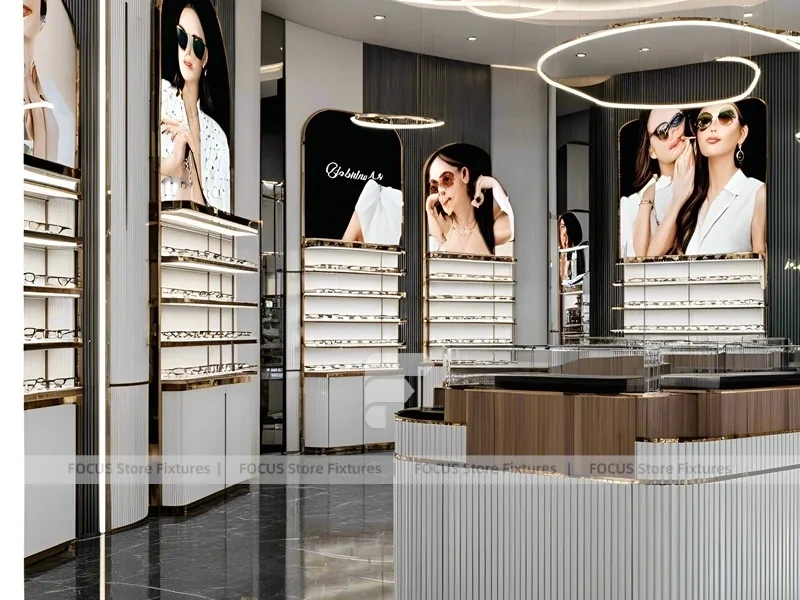 Mint Accent Vision Retail Studio with Fluted Mint Counter