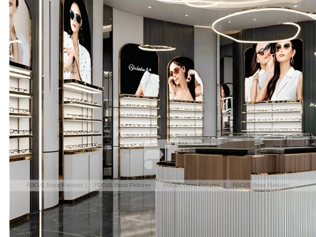Mint Accent Vision Retail Studio with Fluted Mint Counter