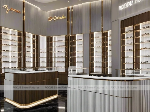 Mint Accent Vision Retail Studio with Fluted Mint Counter