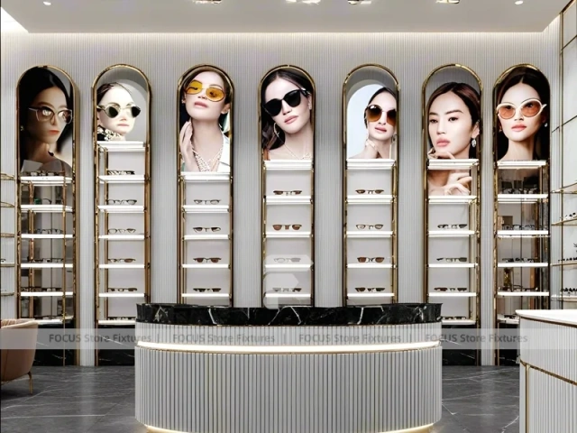 Mint Accent Vision Retail Studio with Fluted Mint Counter