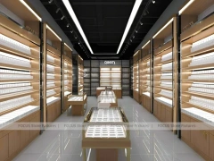 Mint Bronze Eyewear Gallery Interior with Consultation Corner Seating
