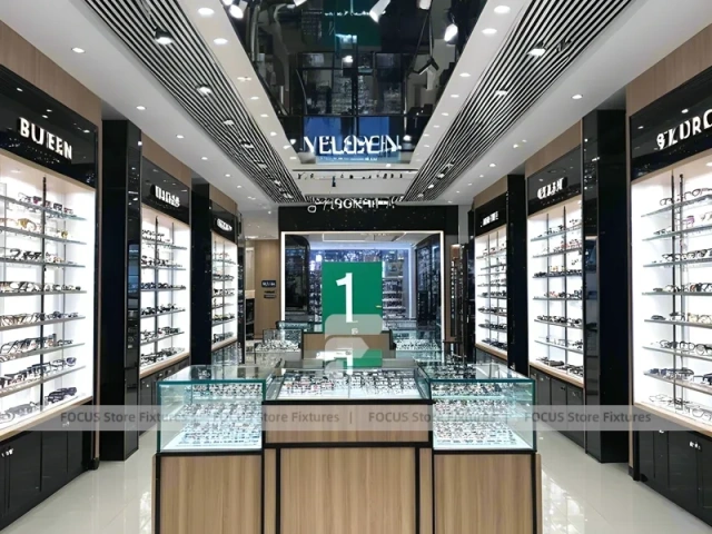 Mint Bronze Eyewear Gallery Interior with Consultation Corner Seating